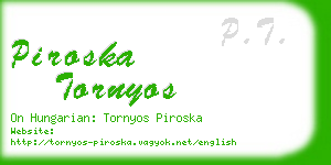 piroska tornyos business card